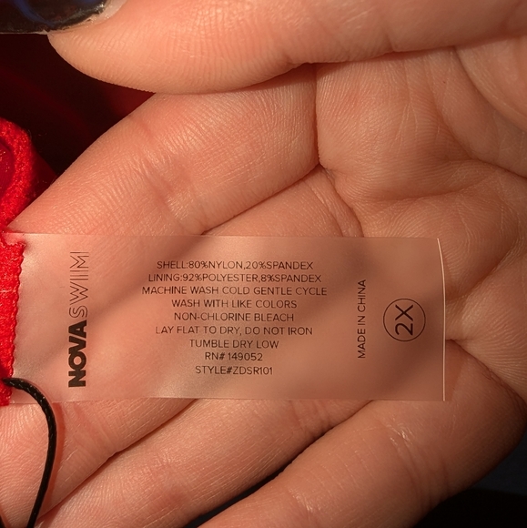 Fashion Nova 2x red one piece swimsuit - Picture 3 of 6